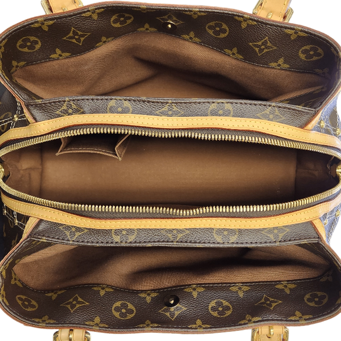 LOUIS VUITTON ルイヴィトン リヴェット ハンドバッグ レディース モノグラム 肩掛けショルダーバッグ ブラウン M40140 中古 T1