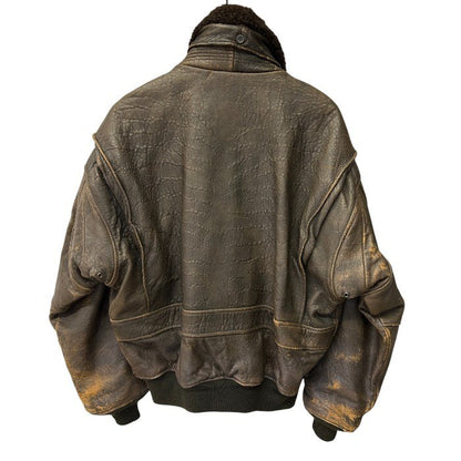 AVIREX アヴィレックス レザージャケット G-1 L 本革 アウター メンズ 秋 冬 中古 W1