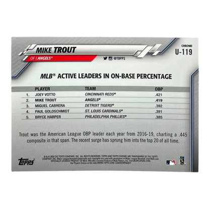 TOPPS MLBカード CHROME MIKE TROUT ANGELS #U-119 中古 IT2