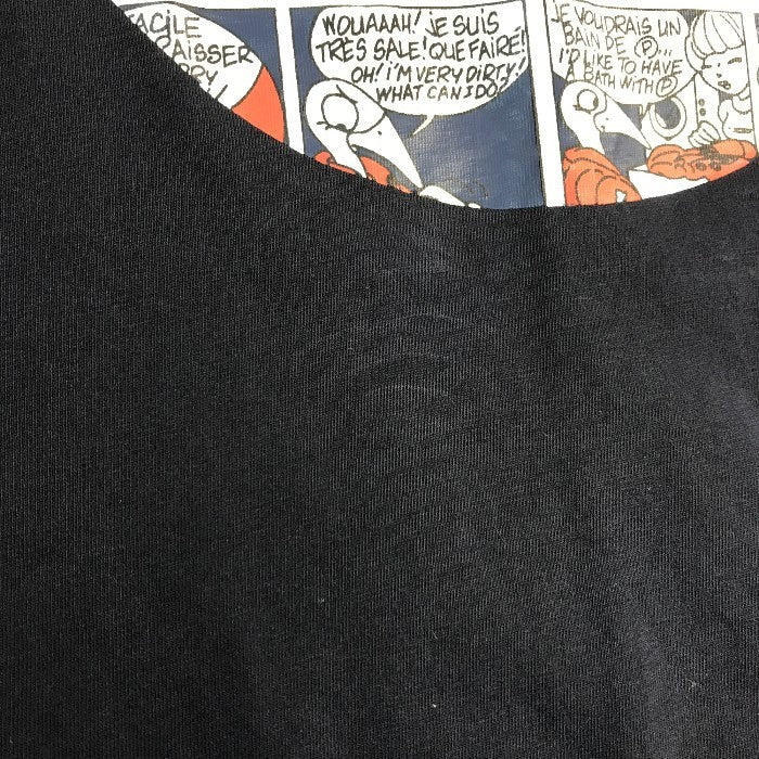 MONCLER モンクレール Tシャツ キッズ 半袖 コットン コミック柄 漫画 115cm ネイビー D19548018350 中古 T1