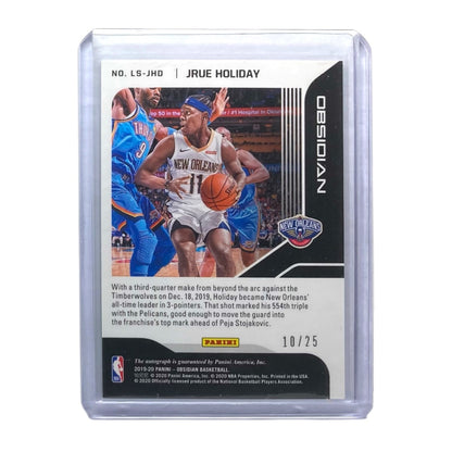 PANINI NBAカード OBSIDIAN JRUE HOLIDAY NEW ORLEANS PELICANS /25 #LS-JHD 中古 IT2