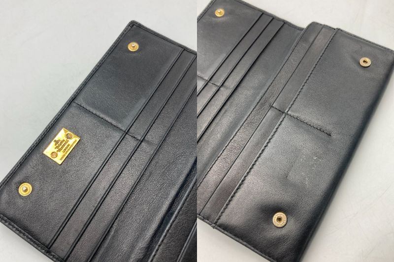 Vivienne Westwood ヴィヴィアンウエストウッド 型押し ロゴ 長財布  中古 D4