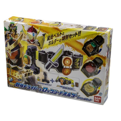 BANDAI 仮面ライダー鎧武 (ガイム) DX戦極ドライバー&ロックシードホルダー スペシャルセット 中古 a1