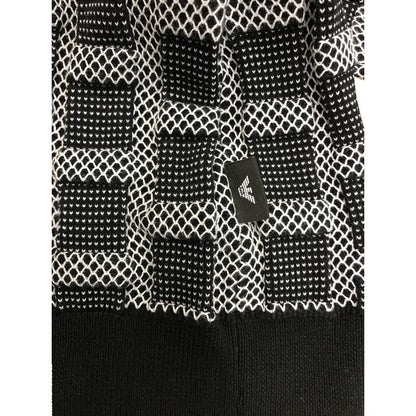 EMPORIO ARMAN エンポリオアルマーニ ニットトップス ブラック/ホワイト格子 中古 M1