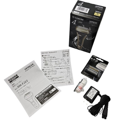 【未使用品】 HITACHI 日立 S-blade エスブレード 4枚刃 シェーバー RM-FJ22 (N ゴールド) 中古 H4
