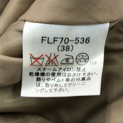 BUBERRY BLUE LABEL バーバリー スカート レディース 台形 ウール チェック柄 ベルト 膝丈 ベージュ 38サイズ FLF70-536 中古 T1