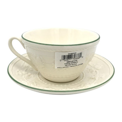Wedgwood ウェッジウッド フェスティビティ ラズベリー ハニーセット ティーカップ/ソーサー プレート ペア Festivity Raspberry 中古 T1