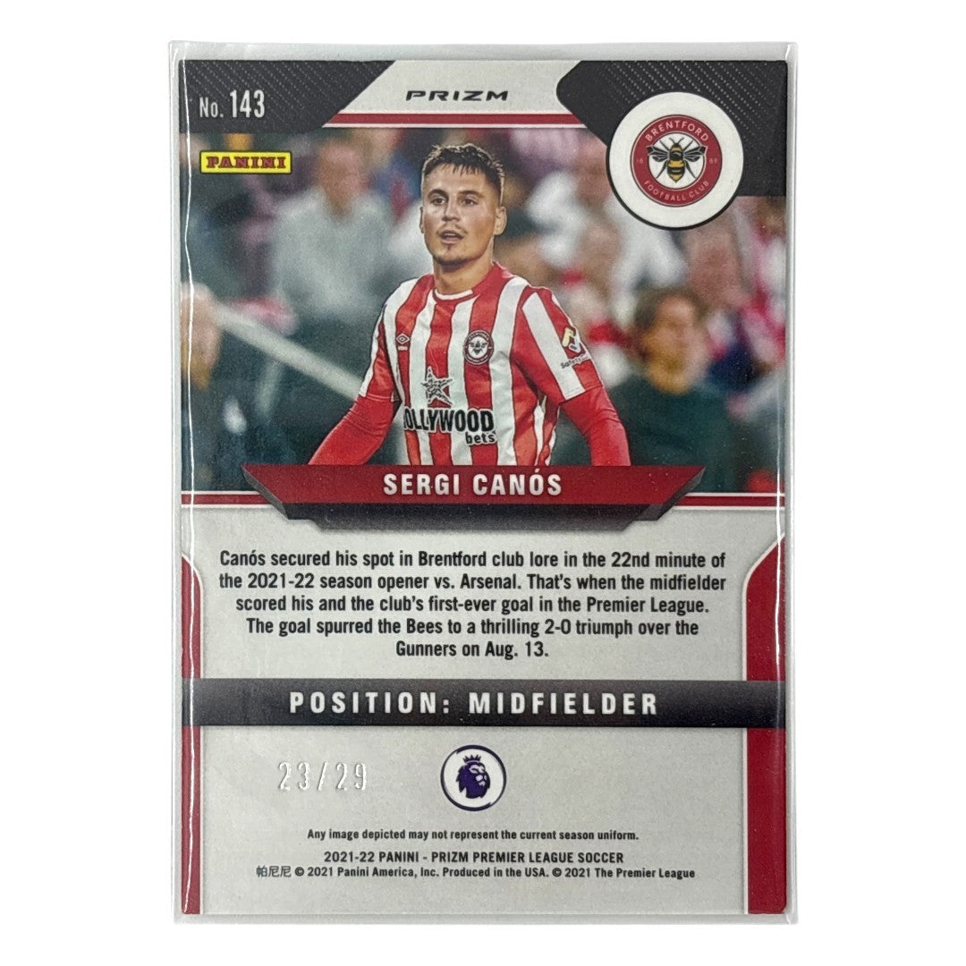 PANINI サッカーカード PRIZM PREMIER LEAGUE SERGI CANOS BRENTFORD /29 #143 中古 IT1