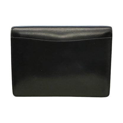 CELINE セリーヌ ショルダーバッグ レディース レザー ゴールドチェーン シンプル クラッチバッグ ブラック 中古 T1