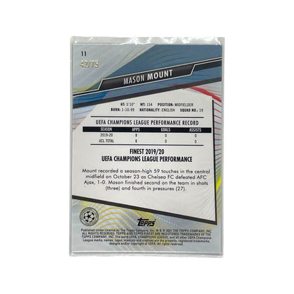 TOPPS サッカーカード FINEST MASON MOUNT CHELSEA 42/75 #11 中古 IT1