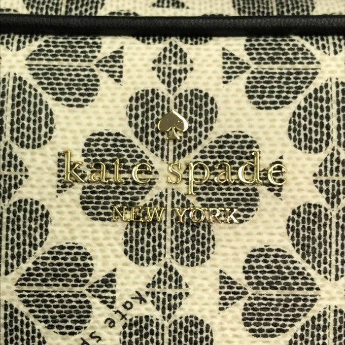 kate spade ケイトスペード ショルダーバッグ レディース PVC スペードフラワー ブラック/ホワイト KK063 中古 T1