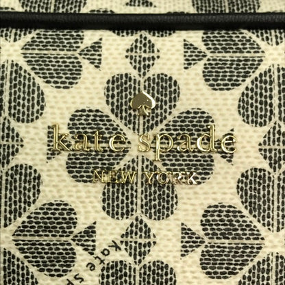 kate spade ケイトスペード ショルダーバッグ レディース PVC スペードフラワー ブラック/ホワイト KK063 中古 T1