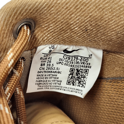 NIKE ナイキ Air Force 1 07 WB エア フォースワン スニーカー メンズ 定番 ウィート カジュアル シューズ ブラウン 26cm CJ9179-200 中古 T1