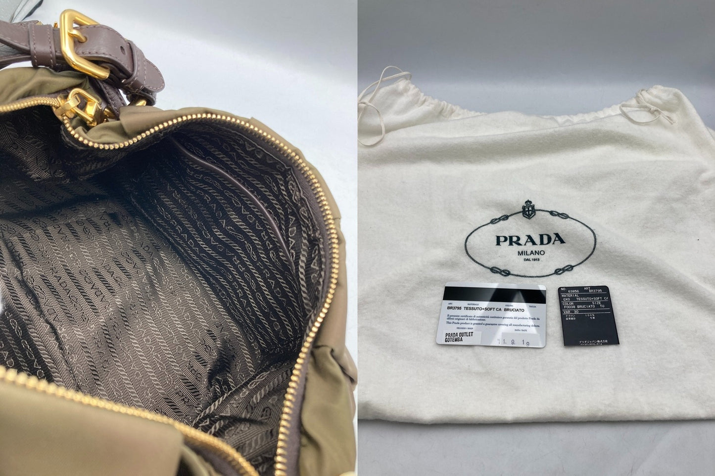 PRADA プラダ テスート ワンショルダーバッグ BR3795 アウトレット 中古 D4