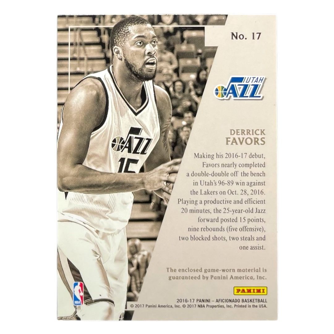 PANINI NBAカード AFICIONADO DERRICK FAVORS UTAH JAZZ /25 #17 中古 IT2