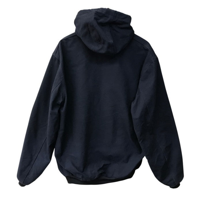 Carhartt カーハート アクティブジャケット メンズ コットン フルジップ フード ブルゾン ネイビー USA製 Lサイズ J131 DNY 中古 T1