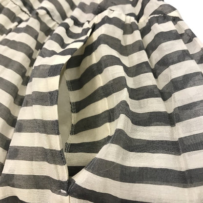 'S MaxMara エスマックスマーラ ワンピース レディース ノースリーブ ボーダー ホワイト/グレー 38サイズ 23922131326 夏 かわいい ロング 中古 KW1