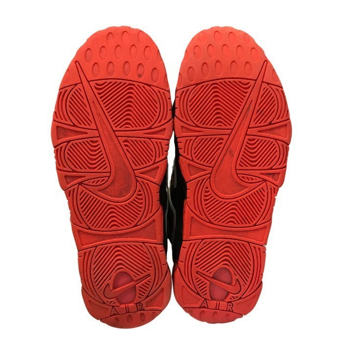 NIKE エア モア アップテンポ 96 スニーカー メンズ ミッドカット バスケット AIR MORE UPTEMPO ブラック/レッド 28.5㎝ CJ6129-001 中古 T1