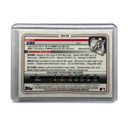 TOPPS MLBカード BOWMAN CHROME 1ST BRYCE ELDER BRAVES 94/99 #CDA-BE 中古 IT2