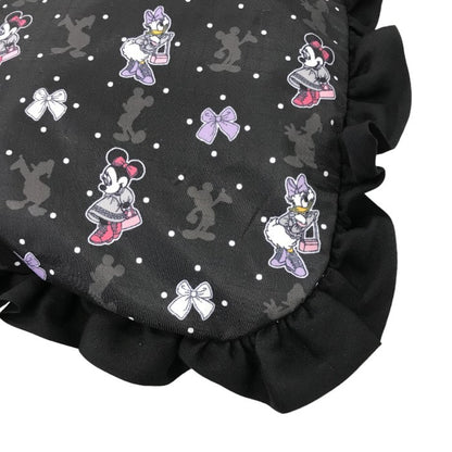 LESPORTSAC レスポートサック ディズニー トートバッグ レディース コラボ ミニ―マウス デイジー リボン フリル ブラック 中古 T1