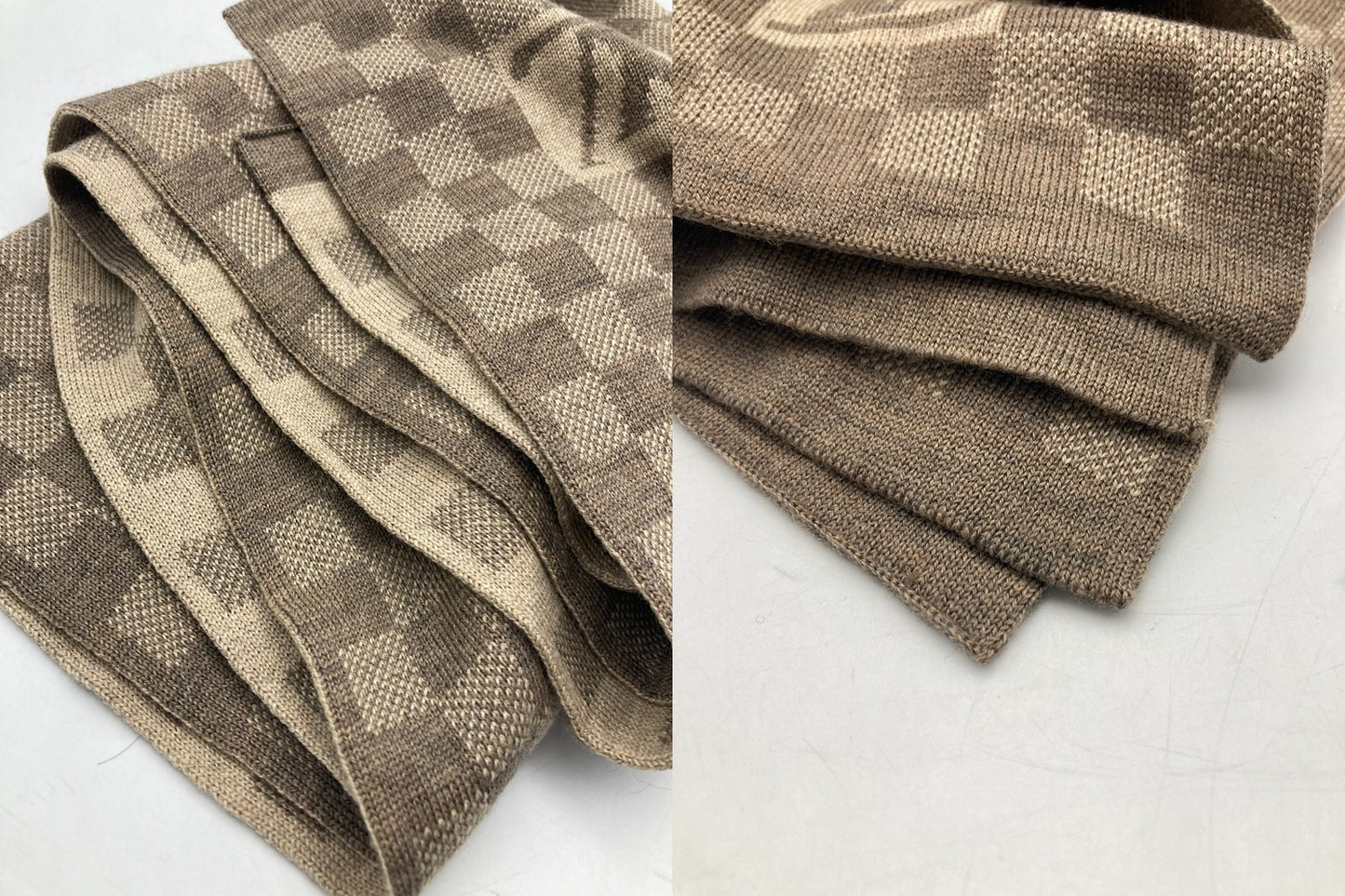 LOUIS VUITTON ルイヴィトン ダミエ エシャルプ・プティ マフラー 402330 中古 D4