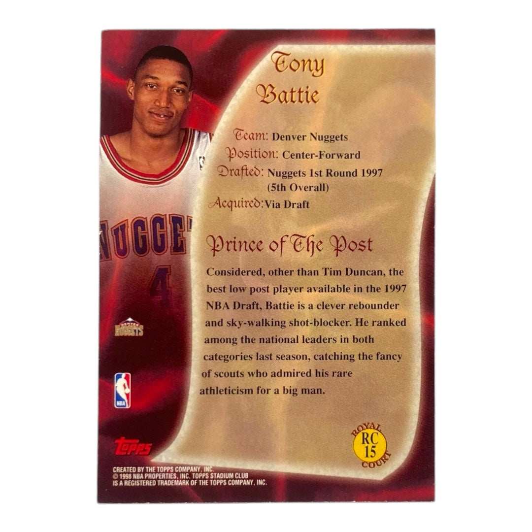 TOPPS NBAカード STADIUM CLUB TONY BATTIE DENVER NUGGETS #RC15 中古 IT2