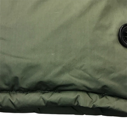 FRED PERRY フレッドペリー ダウンジャケット メンズ ミリタリー コート N-3B フード ファー Mサイズ カーキグリーン J4237 中古 T1