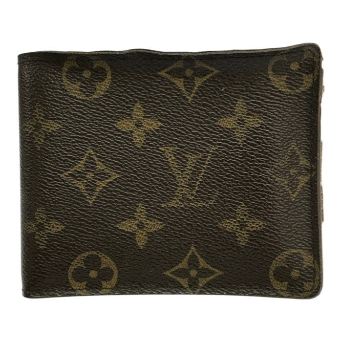 LOUIS VUITTON ルイヴィトン モノグラム ポルトフォイユフロリン 財布 ユニセックス 二つ折り 小銭入れあり パスケース ブラウン M60026 中古 T1