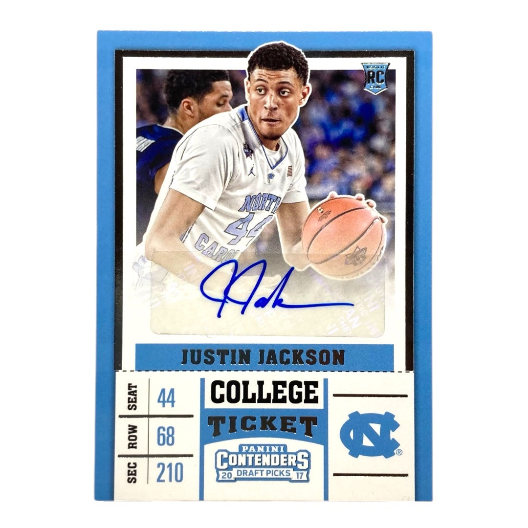 PANINI NBAカード CONTENDERS DRAFT PICKS JUSTIN JACKSON NORTH CAROLINA TAR HEELS #68 中古 IT2