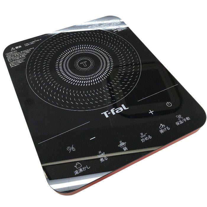 ティファール IHコンロ IHクッキングヒーター 卓上 IH調理器 1400W ハイパワー タッチパネル フルフラット IH レッド IH2025JP 中古 Y1