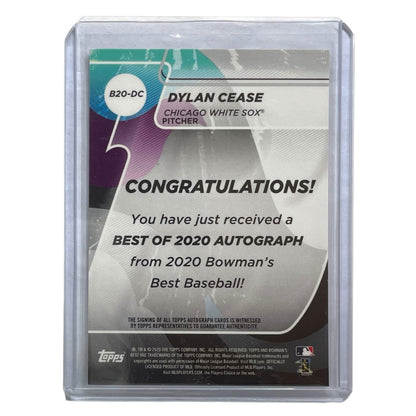 TOPPS MLBカード BOWMAN'S BEST DYLAN CEASE CHICAGO WHITE SOX /99 #B20-DC 中古 IT2