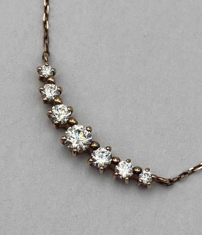 4℃ ヨンドシー シルバー 7石 ネックレス 中古 D4
