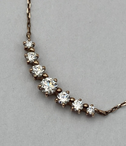 4℃ ヨンドシー シルバー 7石 ネックレス 中古 D4