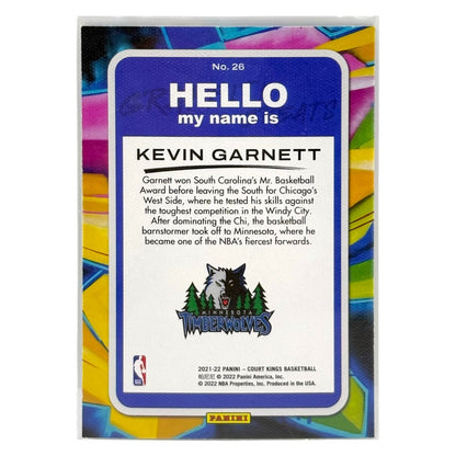 PANINI NBAカード COURT KINGS KEVIN GARNETT MINNESOTA TIMBERWOLVES #26 中古 IT1