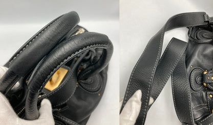 Chloe クロエ パディントン 2WAY レザーバッグ レディース ブラック 中古 D4