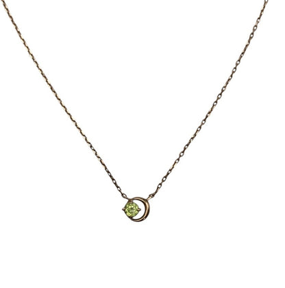 4℃ ヨンドシー シルバー ペリドット ネックレス 中古 D4