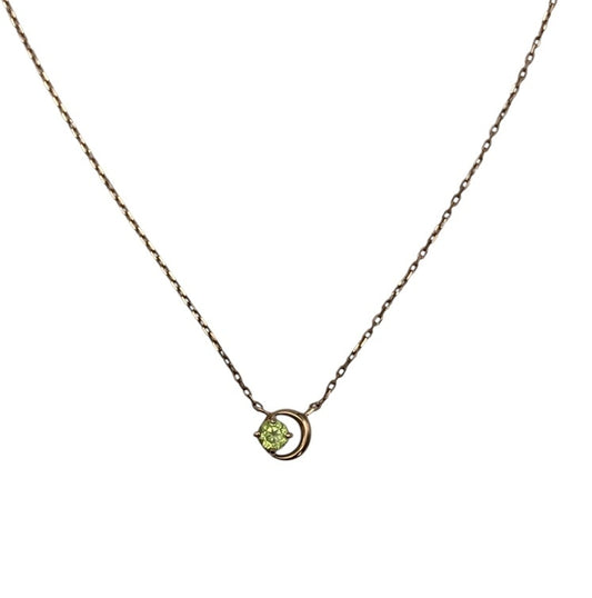 4℃ ヨンドシー シルバー ペリドット ネックレス 中古 D4