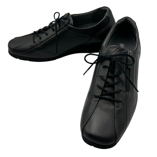 pedala ペダラ ASICS アシックス WP677F スニーカー 24.0cm レザー レディース 靴 シューズ ブラック 中古 W４