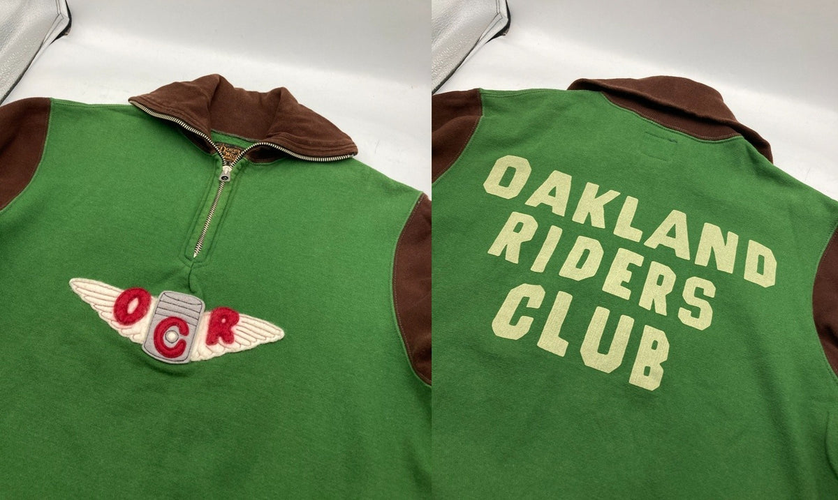 FREEWHEELERS フリーホイーラーズ OAKLAND RIDERS CLUB 1930sスタイル クオータージップ スウェット サイズ38 メンズ 中古 D4