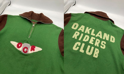 FREEWHEELERS フリーホイーラーズ OAKLAND RIDERS CLUB 1930sスタイル クオータージップ スウェット サイズ38 メンズ 中古 D4