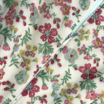 TOCCA トッカ WOODHAM EMB ワンピース レディース ドレス ポリエステル ノースリーブ 刺繍 花柄 ご家庭で水洗い可 ピンク サイズ2 OPTOIM0340 中古 T1