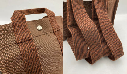 HERMES エルメス エールライン サックアドPM リュックサック バックパック ブラウン 中古 D4