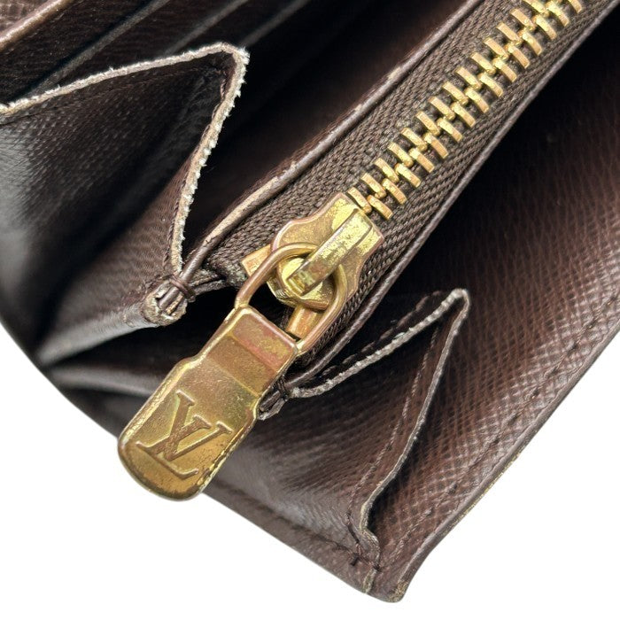 LOUIS VUITTON ルイヴィトン ダミエ ポルトフォイユサラ 長財布 N61726 ブランド レディース メンズ ユニセックス 中古 W４