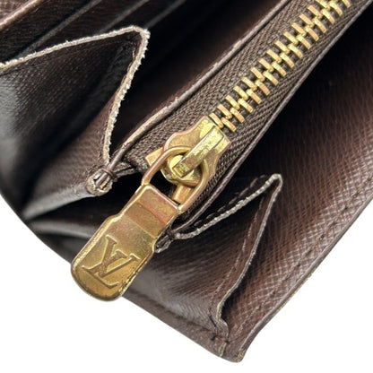 LOUIS VUITTON ルイヴィトン ダミエ ポルトフォイユサラ 長財布 N61726 ブランド レディース メンズ ユニセックス 中古 W４