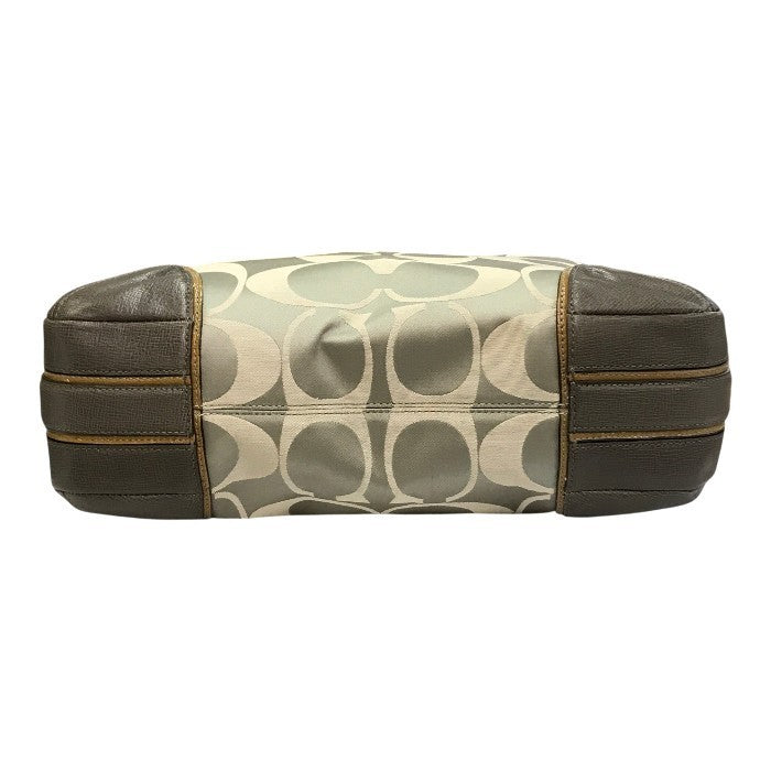COACH コーチ シグネチャー ショルダーバッグ レディース レザー ハンドバッグ グレー 16408 中古 T1