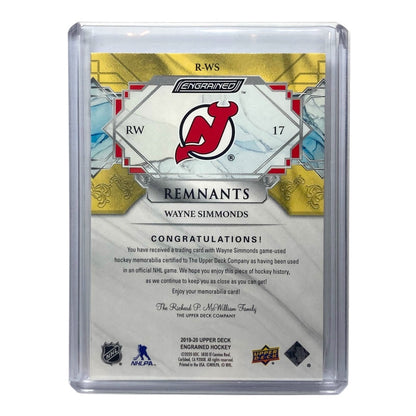 UPPER DECK NHLカード ENGRAINED WAYNE SIMMONDS DEVILS 010/100 #R-WS 中古 IT2