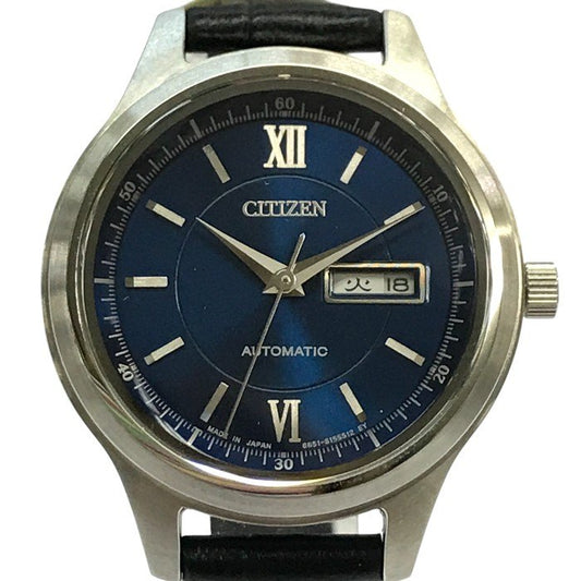 CITIZEN シチズン 腕時計 レディース アナログ 自動巻き デイデイト メカニカル ロイヤルブルーコレクション シルバー/ブルー/ブラック PD7150-03L 中古 T1