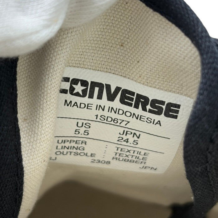 converse コンバース BIOTOP ビオトープ JACK PURCELL ジャックパーセル スニーカー 24.5cm 靴 シューズ おしゃれ レディース キャンバス ブラック 中古 W４