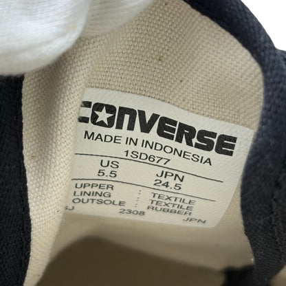 converse コンバース BIOTOP ビオトープ JACK PURCELL ジャックパーセル スニーカー 24.5cm 靴 シューズ おしゃれ レディース キャンバス ブラック 中古 W４