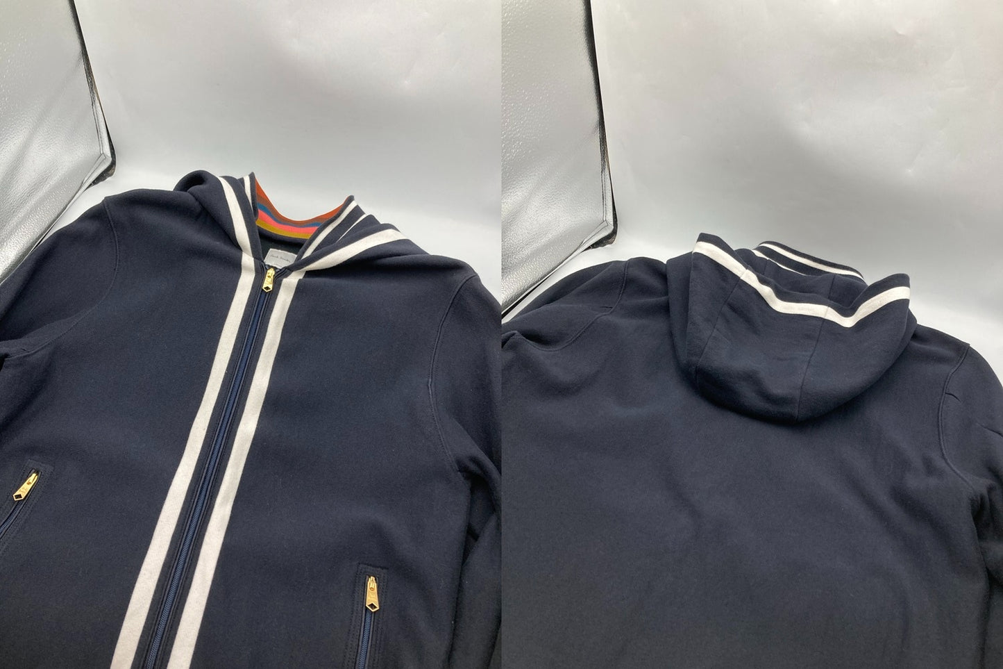 Paul Smith ポールスミス スウェット ジップアップ パーカー 17SS 173503 370R サイズL 中古 D4